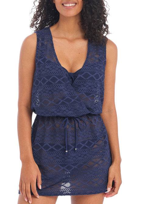 Freya Sundance Cross Over Beachwear Denim Dress - Biamonde
